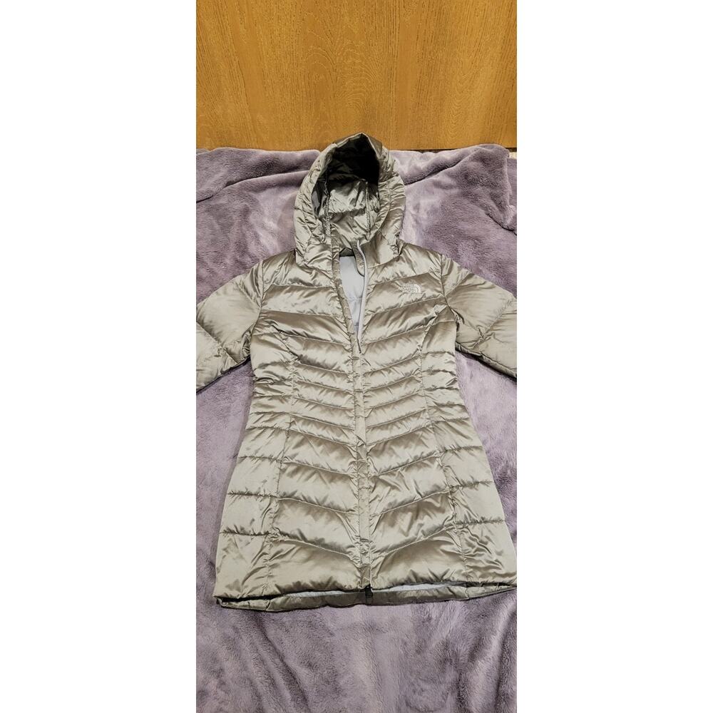 The North Face 550 Down Hooded Puffer Jacket Womens XS Winter Backpacking Hiking
